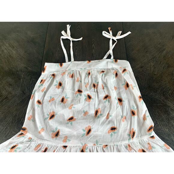 New Loft Beach Papaya Tie Strap Bathing Suit Cover Up Size Medium New With Tags - Picture 4 of 9